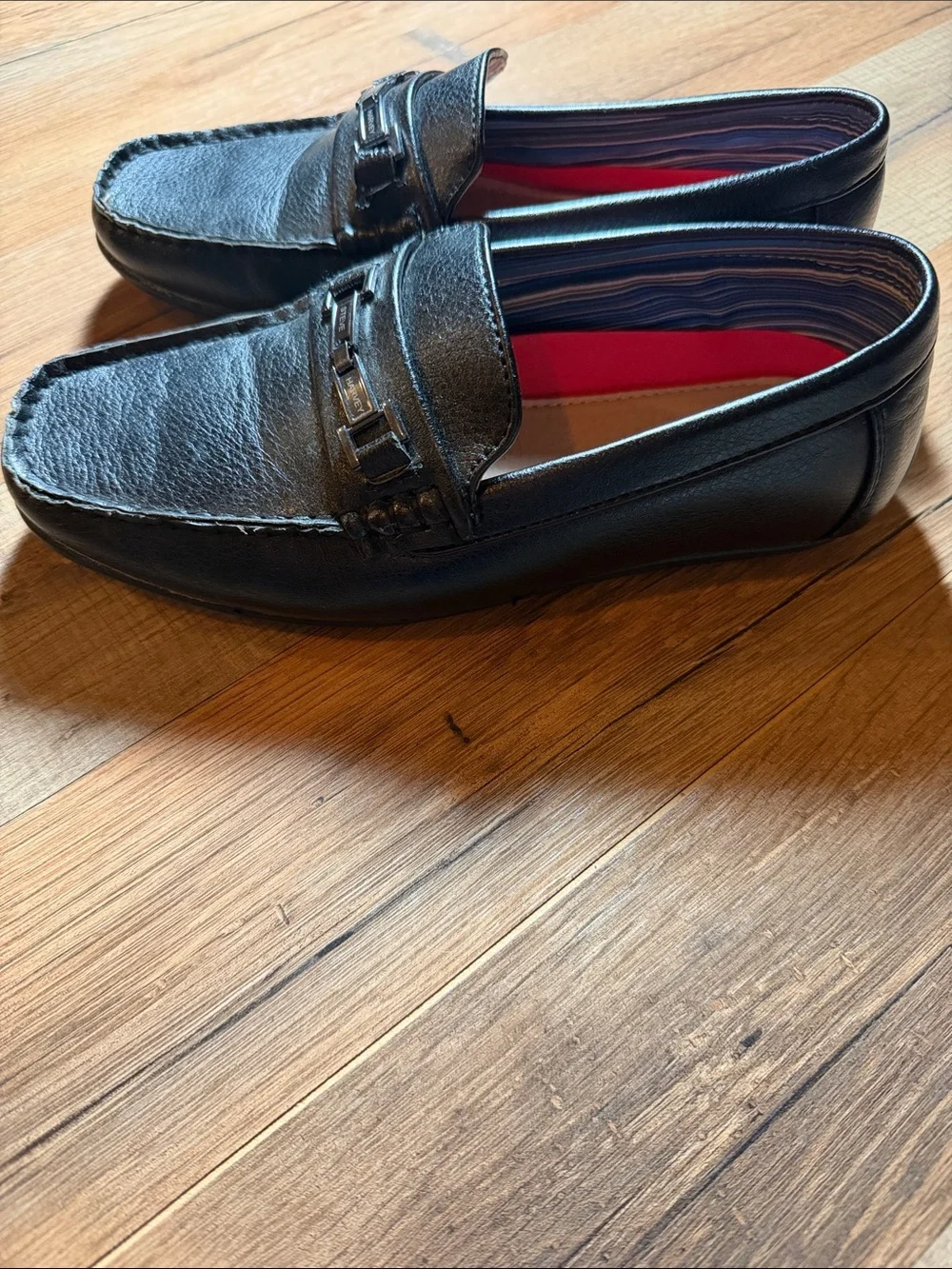 Boy’s Black Leather Driving Loafers - Steve Harvey Celebrity Edition Brand